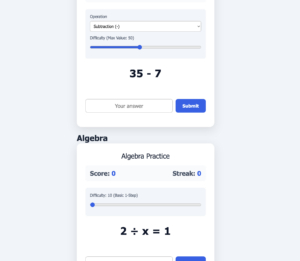 Math Website Screenshot 1